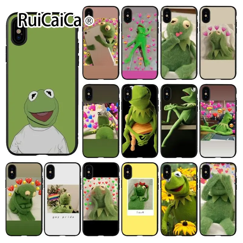 Ruicaica Kermit frog Новое поступление черный чехол для мобильного телефона Apple iPhone 8 7 6 6S