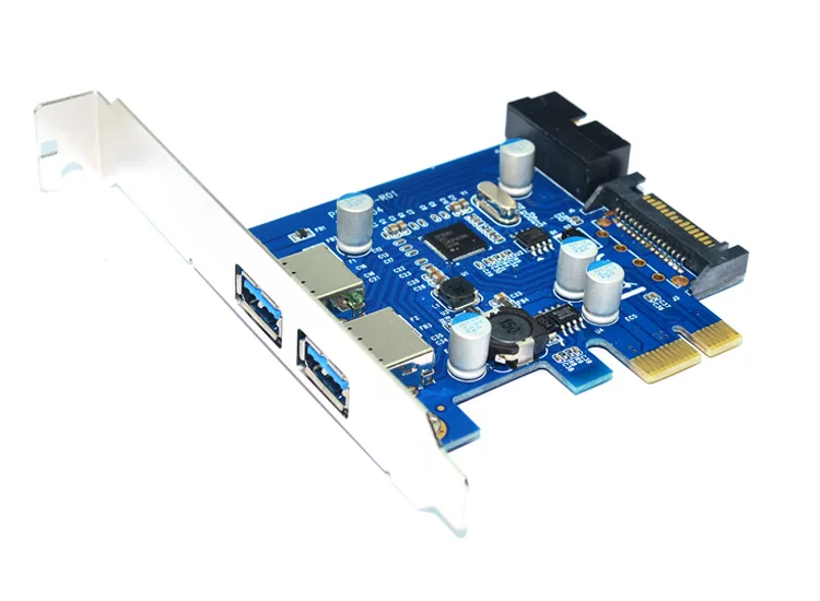 3 0 USB PCIe плата расширения Внешние 2 порта USB3.0 + внутренних 19Pin разъем 4Pin IDE питания