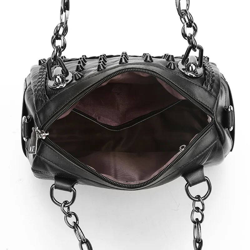 Для женщин сумки модные женские на плечо руку леди цепи овчины сумка Crossbody