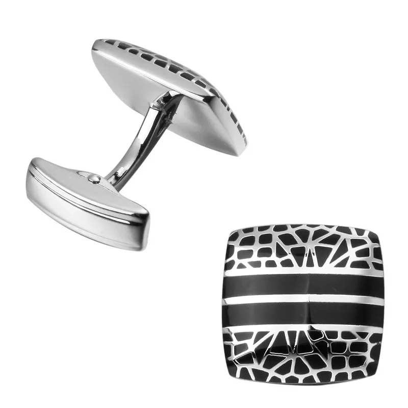 Новые высококачественные популярные мужские Квадратные запонки с длинным