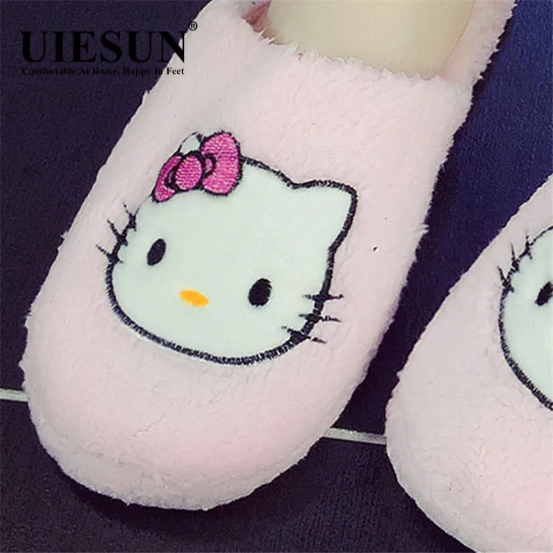 2017 горячий продавать hello kitty женщина обувь хлопка тапочки женщины сандалии