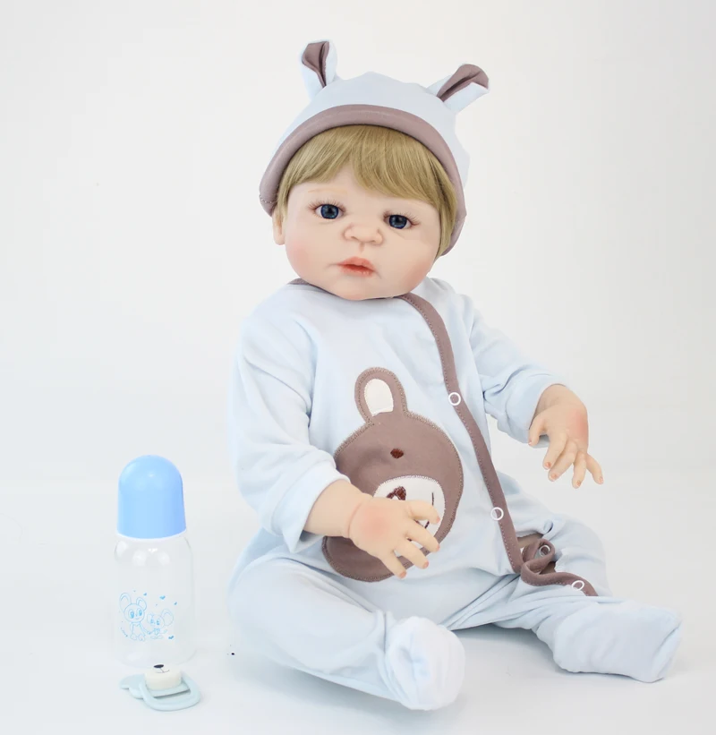 

Кукла Reborn для мальчиков, 55 см, полностью силиконовая, Реалистичная, 22 дюйма, виниловая, для новорожденных, для детей ясельного возраста, милы...