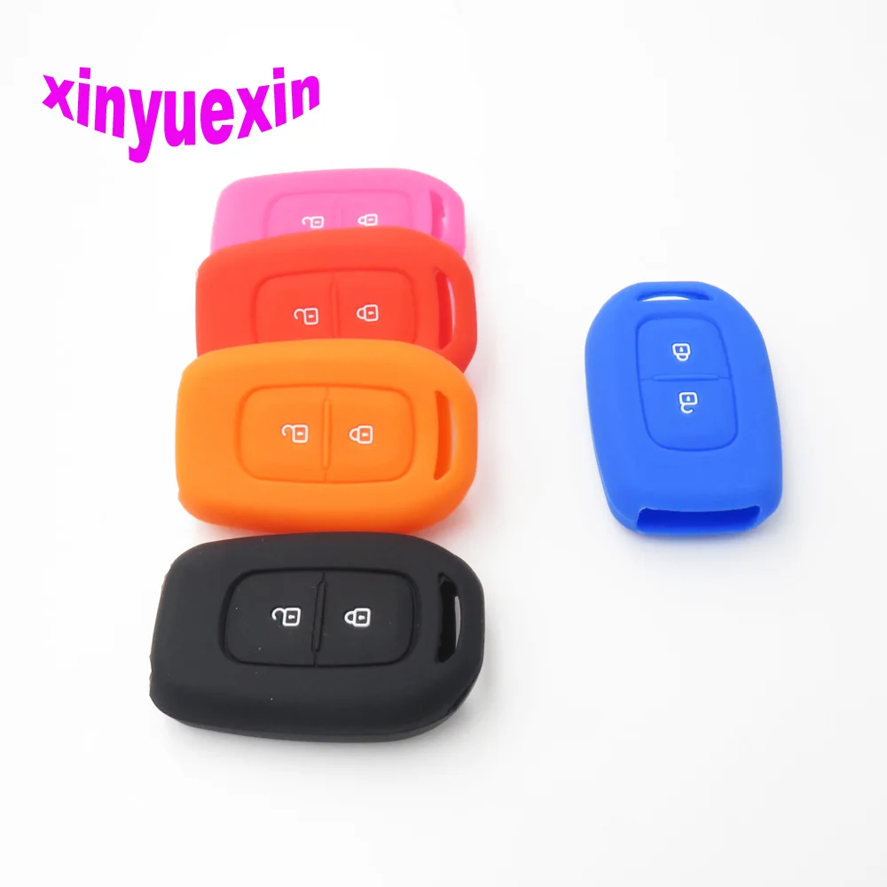 Силиконовый чехол для автомобильного ключа Xinyuexin Renault Scenic Master Megane Duster Logan Clio Captur с