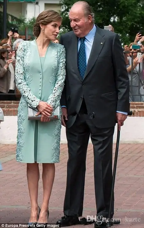 Vestido novia длина до колена Кружева размера плюс свадебные вечерние платья элегантный мятный зеленый мать невесты платья с жакетом