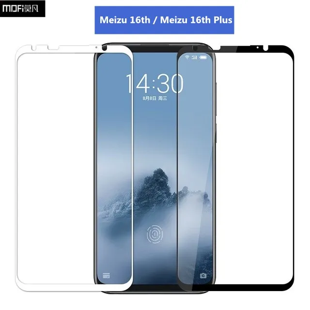 Черный белый Meizu 16 стекло закаленное MOFi Meizu 16 экран протектор полное покрытие пленка Meizu 16 Plus закаленное стекло