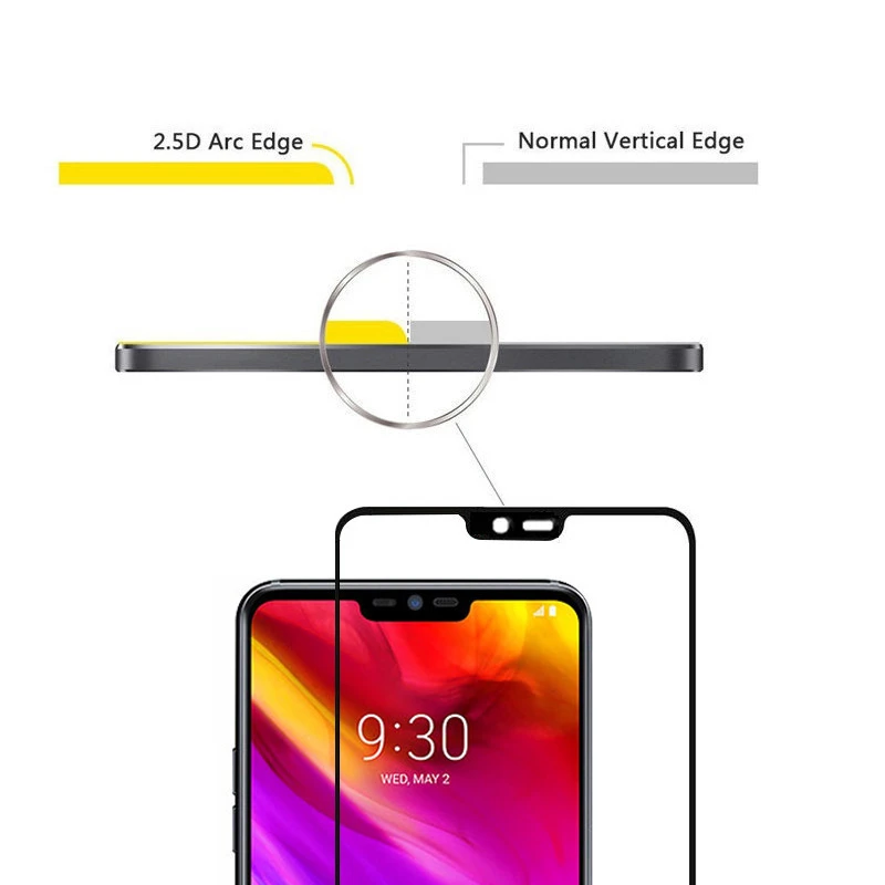 Wolfsay для закаленного стекла LG G7 защитная пленка 9H thinq полное покрытие стекло G710EM