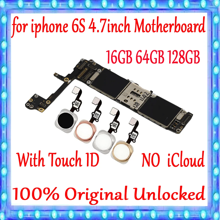 Материнская плата 4 7 дюйма для iPhone 6S Заводская разблокированная материнская с