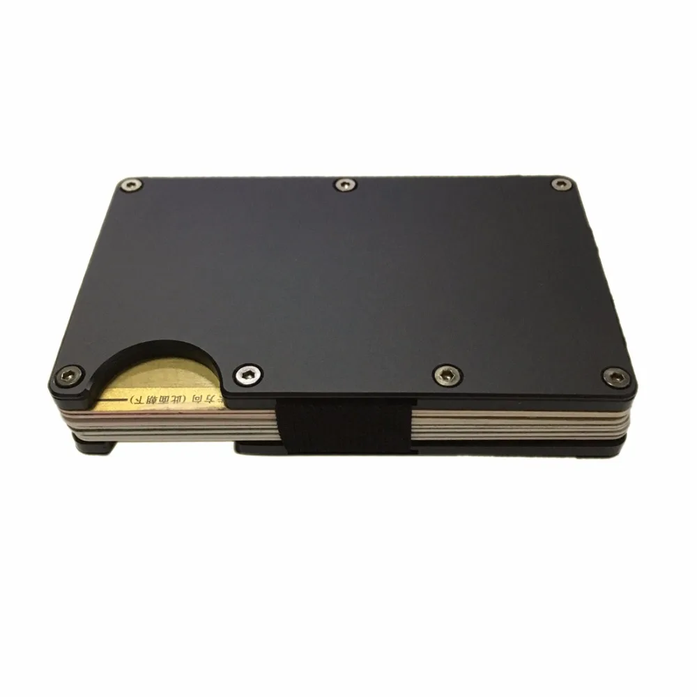 Алюминиевый кошелек металлический зажим для денег фиксация винт ткань