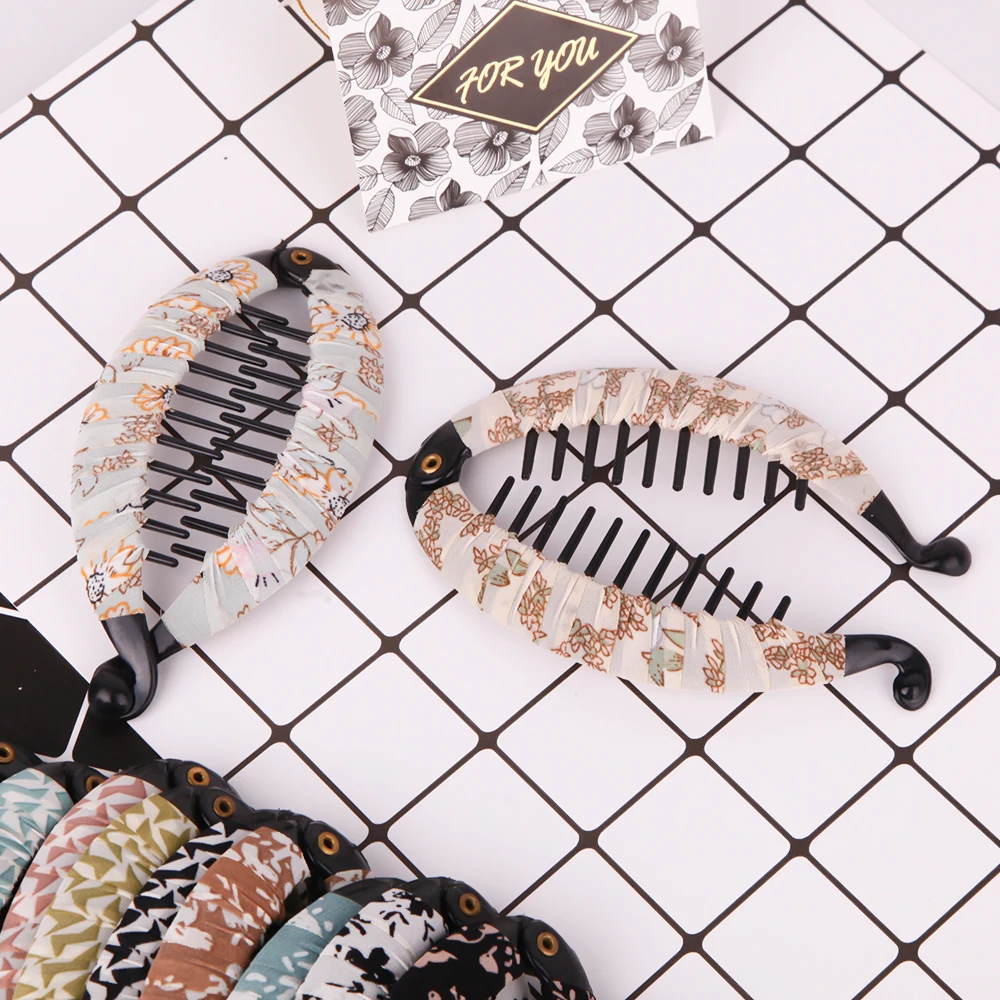 Женская заколка для волос в форме толстой рыбы с жемчужинами и горным хрусталем