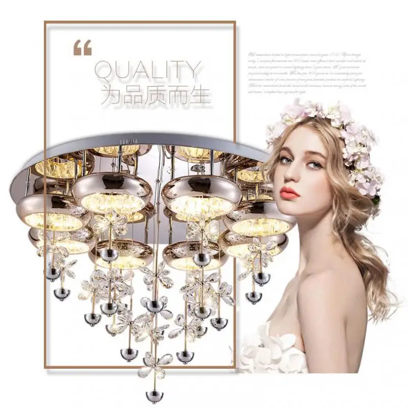 Хрустальный светодиодный купольный светильник для гостиной современный спальни
