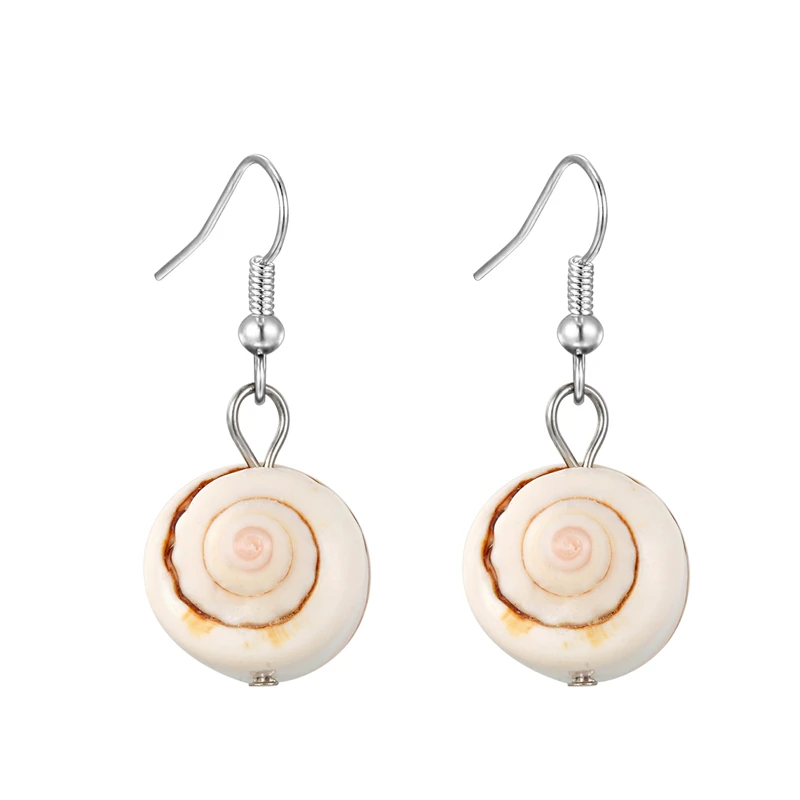 Janeyacy 2018 New Natural Conch Shell Earrings Girl Casual Fashion Bijoux Women's Jewelry Pendientes | Украшения и аксессуары