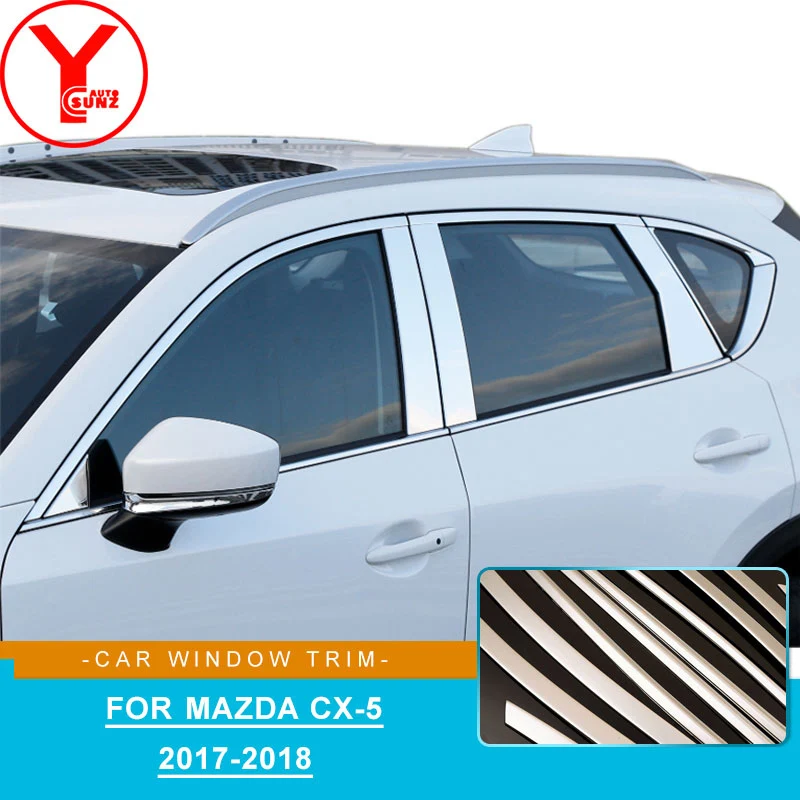 Лента для отделки окна автомобиля из нержавеющей стали mazda CX-5 cx5 2017-2018 отделка