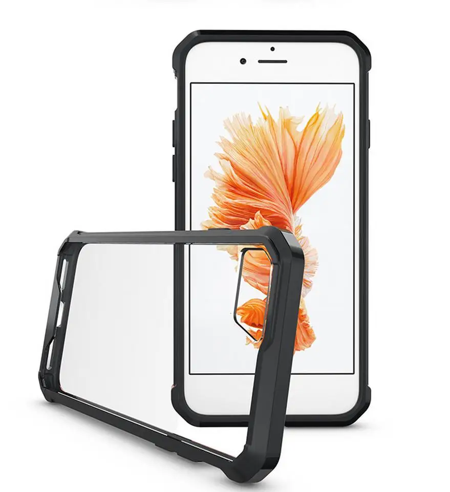 for iPhone X Transparent Cases Hard Acrylic Cover 7 8 Plus 6S 6 Screen Protect Case XR XS Max Shockproof Phone Bag | Мобильные