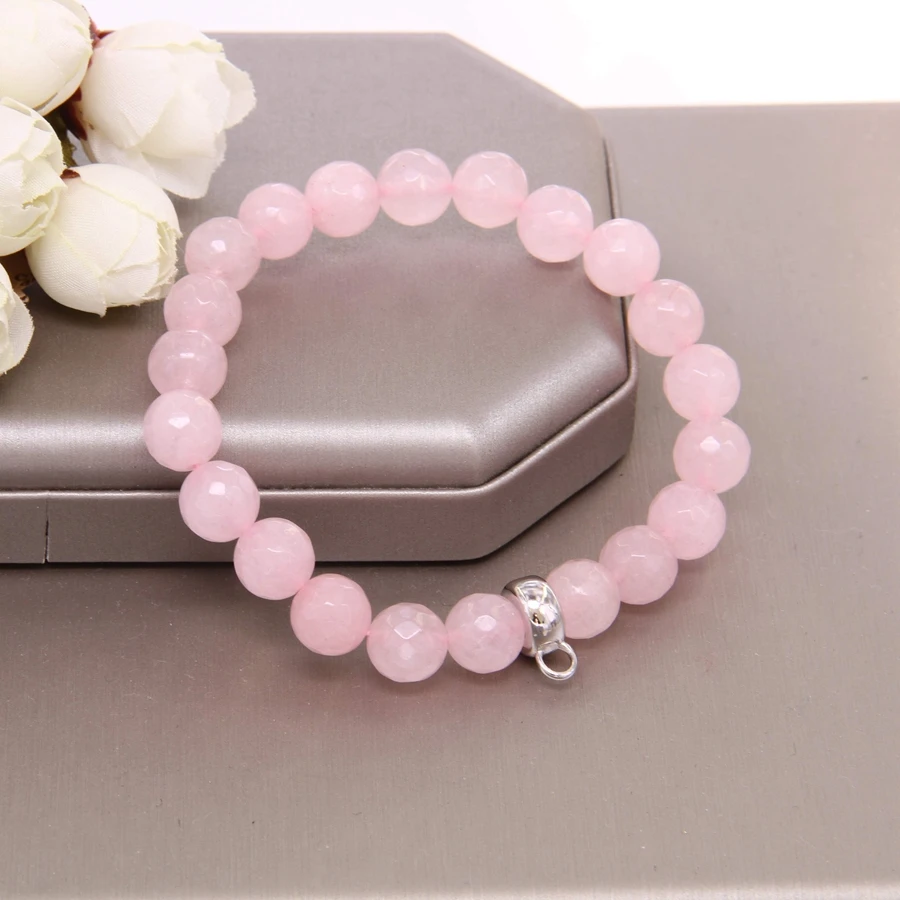 Женский браслет с бусинами из кварца Thomas Style розовый ААА амулет фирменной