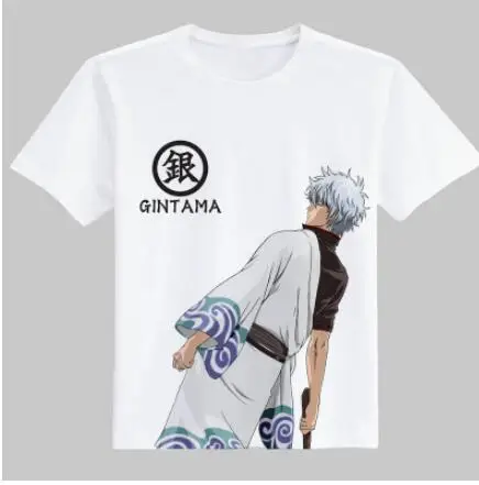 Gintama Sakata Gintoki GIN TAMA костюм для косплея Okita Sougo Silver soul Elizabeth футболка косплея|tee tee|tees