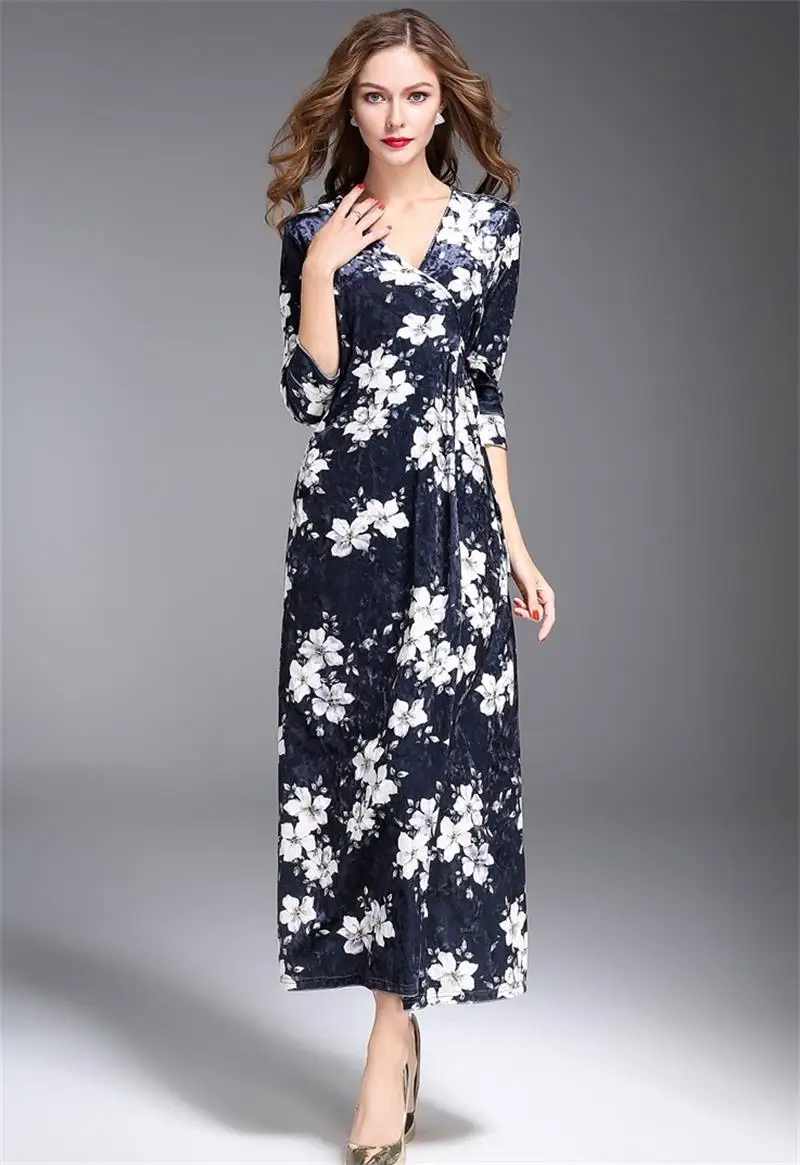 Летнее платье 2017 женское с принтом Кружево Платья для женщин Европейский дизайн