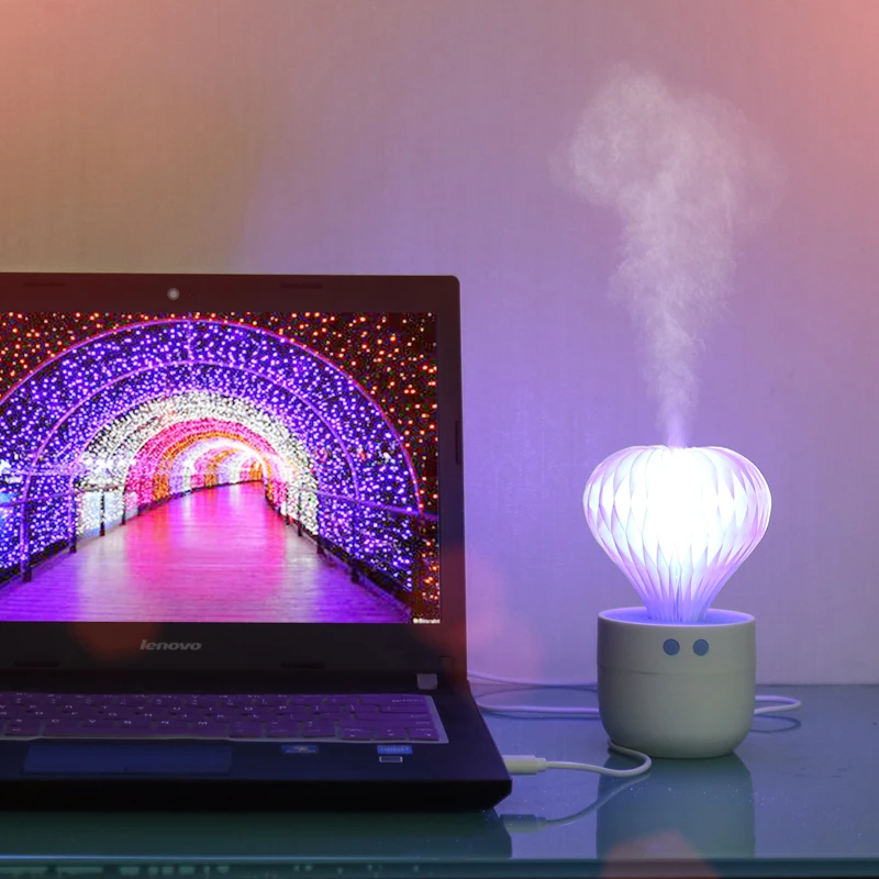 Кактус увлажнитель воздуха ультразвуковой Humidificador с ночной свет ароматерапия