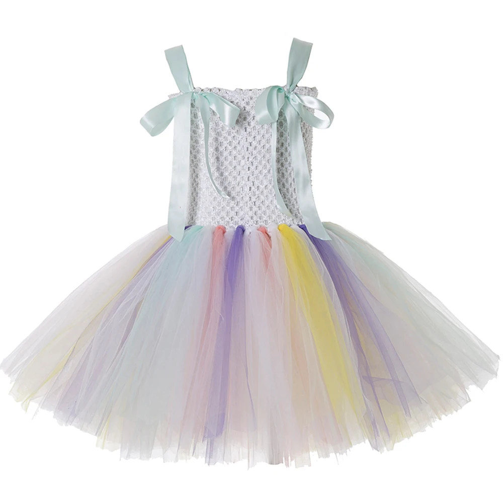 Baby Girl Tutu Dress Little Pony Unicorn Headband Christmas Halloween Costume Children Girls Party Dresses 2-14 Years | Детская одежда