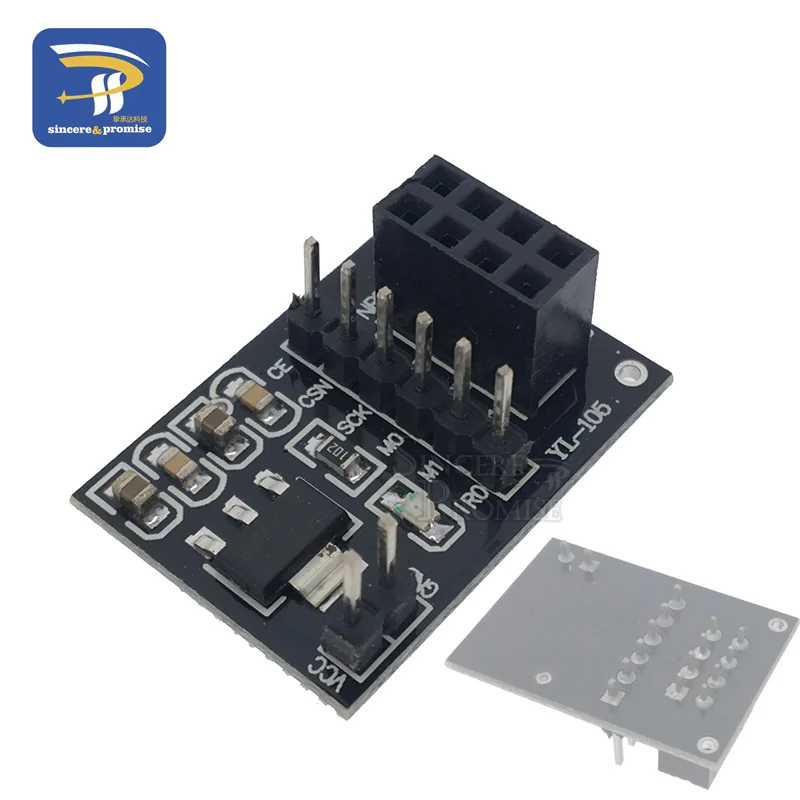 NRF24L01 Adapter NRF24L01+ модуль беспроводной передачи данных 2,4G/NRF24L01 обновленная версия 2 Мбит/с NRF24L01 гнездо адаптера плата - Цвет: NRF24L01 Adapter