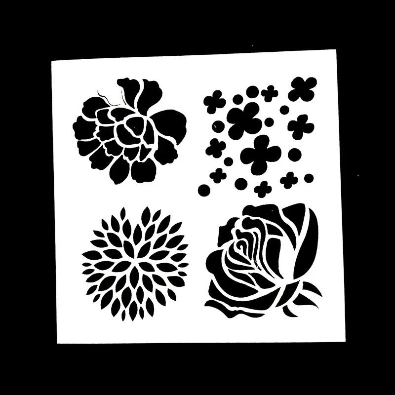 1 шт. многоразовый трафарет в форме подсолнуха розы цветка сливы Аэрограф