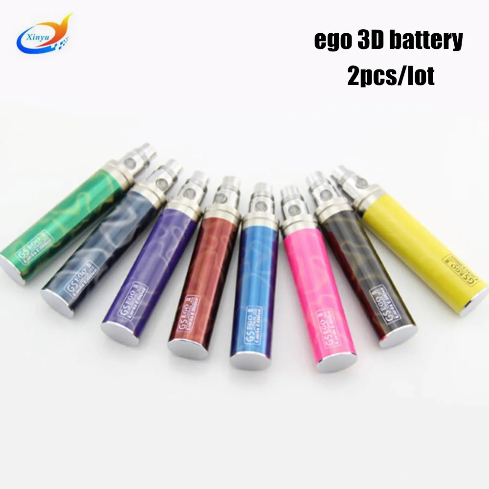 2 шт./лот оригинал GS eGo II 2200 мАч батарея 3D Ego огромная емкость подходит 510 ego ce3