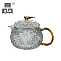 tangpin heat resistant glass teapot boiling kettle flower tea pot glass tea set drinkware 550ml