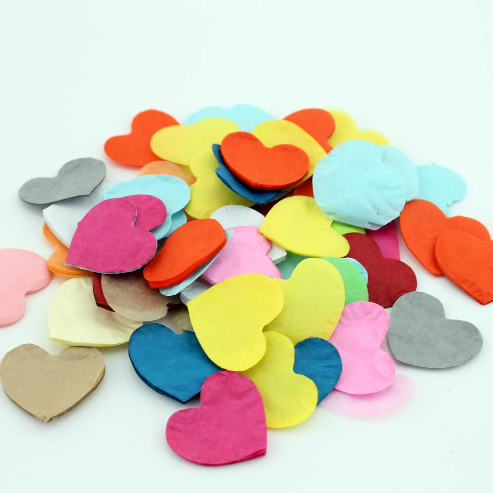 

10000pcs Romantic Star / Round / Love Heart Multi-Coloured Tissue Paper Confetti Rainbow Favors Colourful Wedding Decorations
