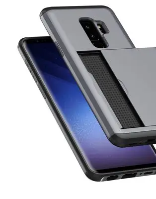 Для samsung Galaxy S10E S8 S9 Plus Note 4 5 8 9 роскошный скользящий слот для кредитных карт Hybrid