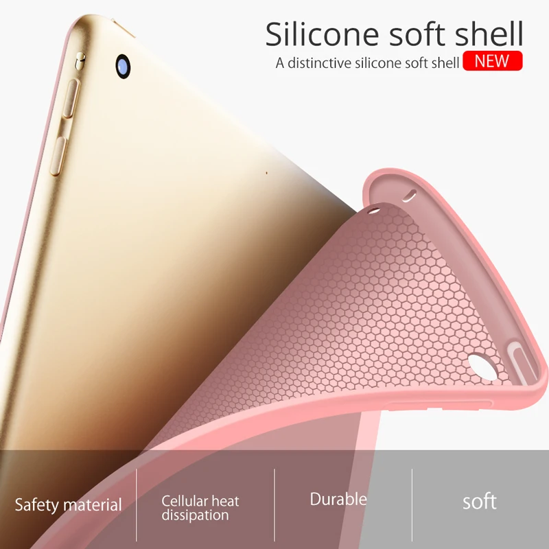 Ультратонкий умный чехол для iPad Mini 4 7," с магнитной подставкой из искусственной кожи, силиконовый мягкий ТПУ чехол для задней панели, для iPad Mini 1 2 3 Чехол