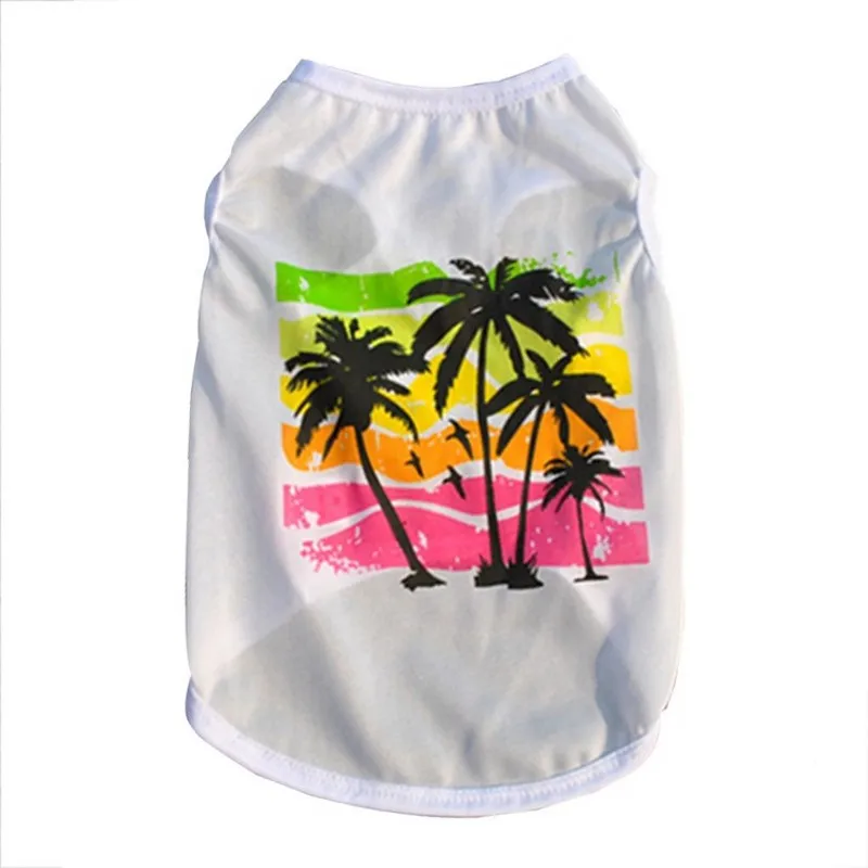 Дышащая крутая летняя одежда для маленьких собак майка футболка из полиэстера