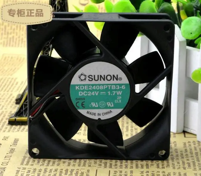 Sunon  KDE2408PTB3-6  8025 2.4W 8cm 24V 2 wire inverter fan