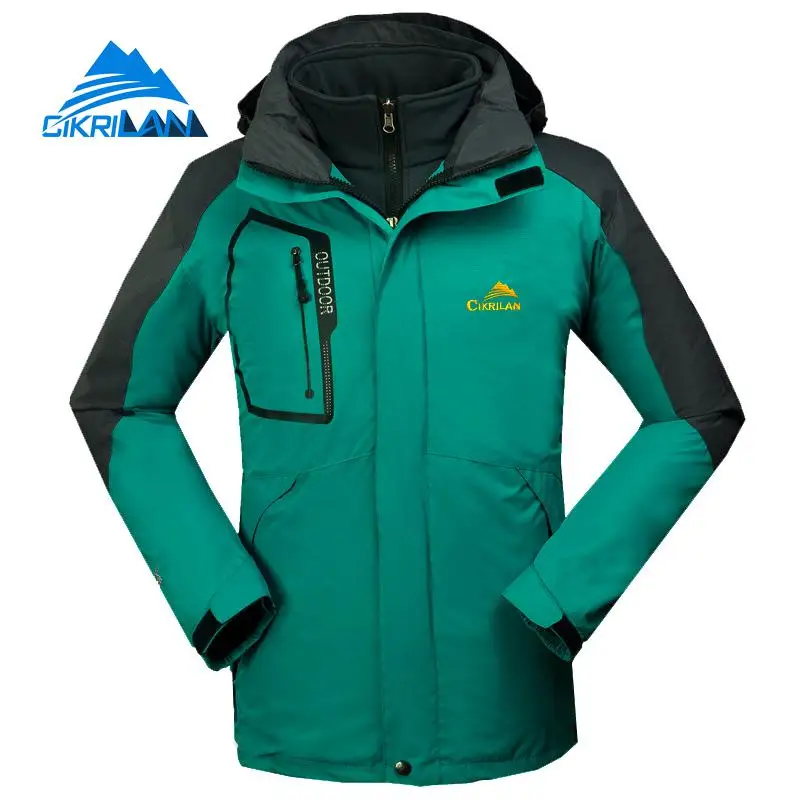 

Winter 2in1 Warm Waterproof Hiking Camping Climbing Outdoor Jacket Men Windbreaker Coat Sport Fishing Skking Fleece Liner Coats