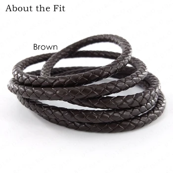 About the Fit 5mm 100Meters Full Dyeing Braided Split Leather Total Coloring Round Leather Cords Jewelry Accessories Woven Rope