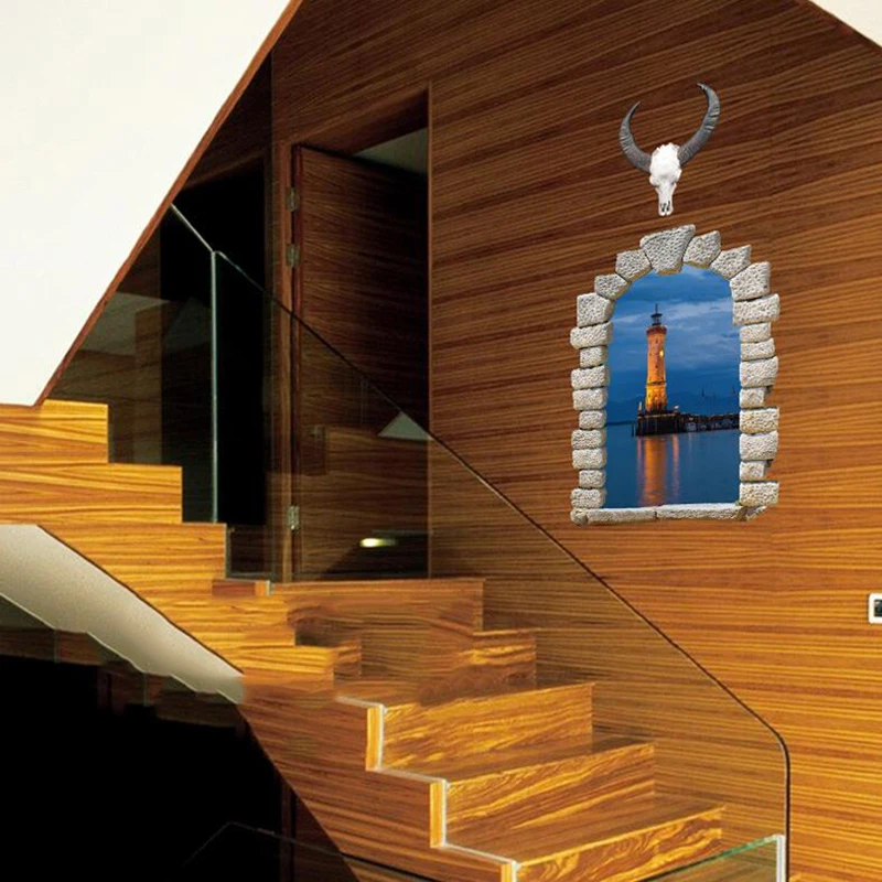 6 стилей совершенно новый 3D морской пейзаж на окна большая настенная наклейка