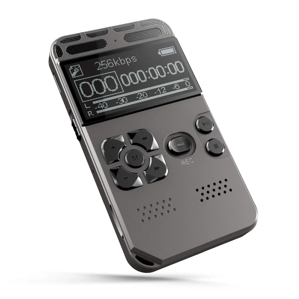 

Yescool Portable Professional digital Voice Recorder sound recording voice activated record line-in audio Dictaphone MP3 Player