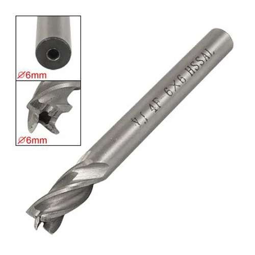 Концевая фреза с прямым хвостовиком диаметром 6 мм|end mill|milling cutterflutes milling cutters |