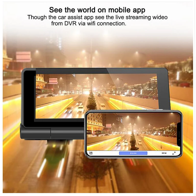Wifi 7 &quotАвтомобильные видеорегистраторы 4G Android dash камера ADAS FHD 1080P видео рекордер gps