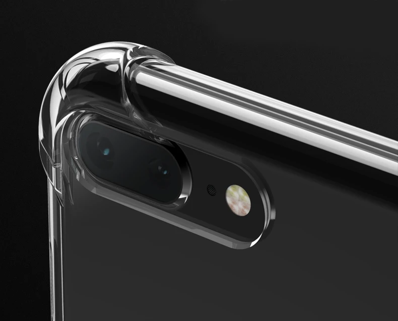 Супер Противоударный прозрачный мягкий чехол для iPhone 7 iphone 6X8 6S Plus силиконовый