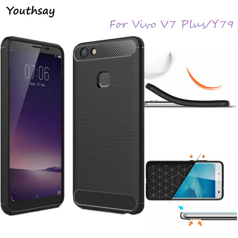 

For Cover Vivo V7 Plus Case Y79 Armor Rubber Silicone Phone Case For Vivo V7 Plus Cover For Vivo Y79 V7 Plus Shell Youthsay