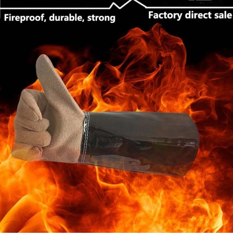 Сварочные защитные перчатки огнеупорные Guantes protecion Calor износостойкие рабочие