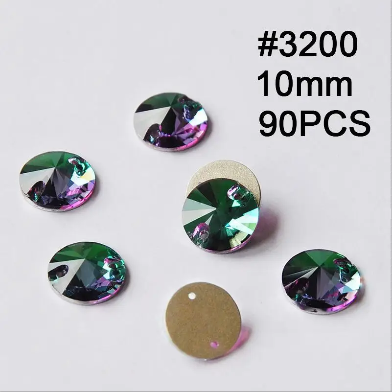 Rivoli 10mm 90pcs Смешанные формы изумруд Rivoli квадратная космическая триллиантная КАПЛЕВИДНАЯ капля пришивные стразы для шитья стеклянные кристаллы пришивные камни - Цвет: Rivoli 10mm 90pcs