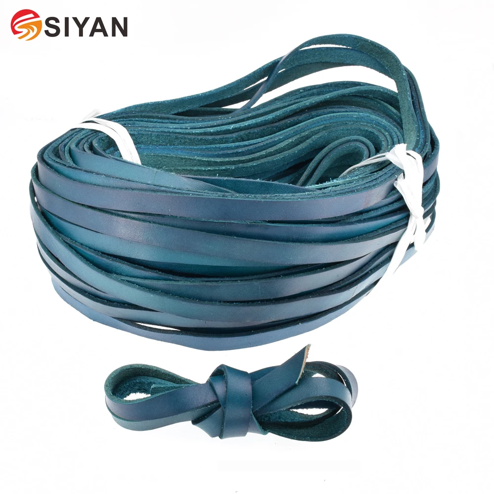 Плоский шнур из натуральной кожи 1 метр веревка коровьей для браслета сделай сам