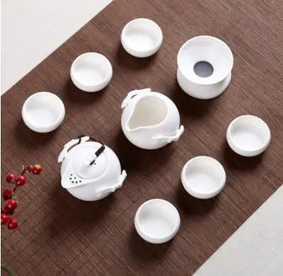 

Top ceramics tea set 10-piece tea set crafts handmade best kungfu yixing Ruyao Teaset