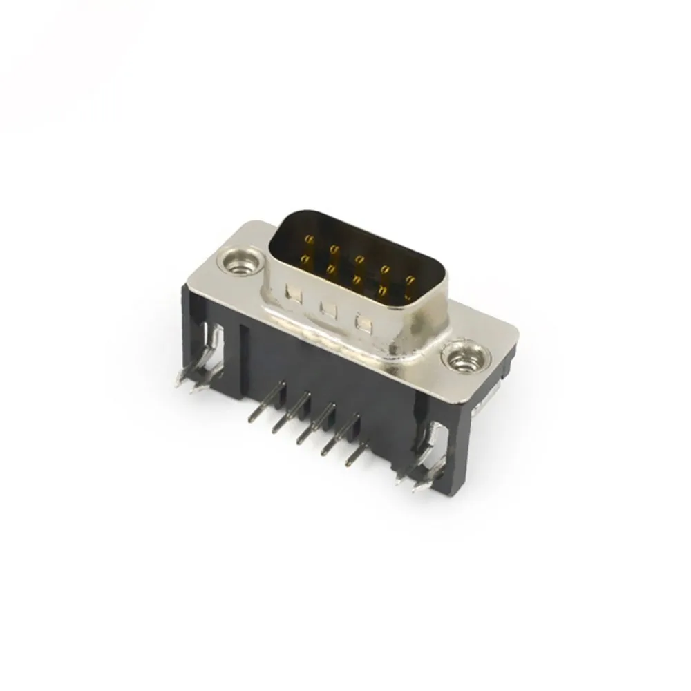 

4pcs Computer Video Socket VGA Connector D-SUB 9-pin Male Black Riveting Computer Motherboard Socket