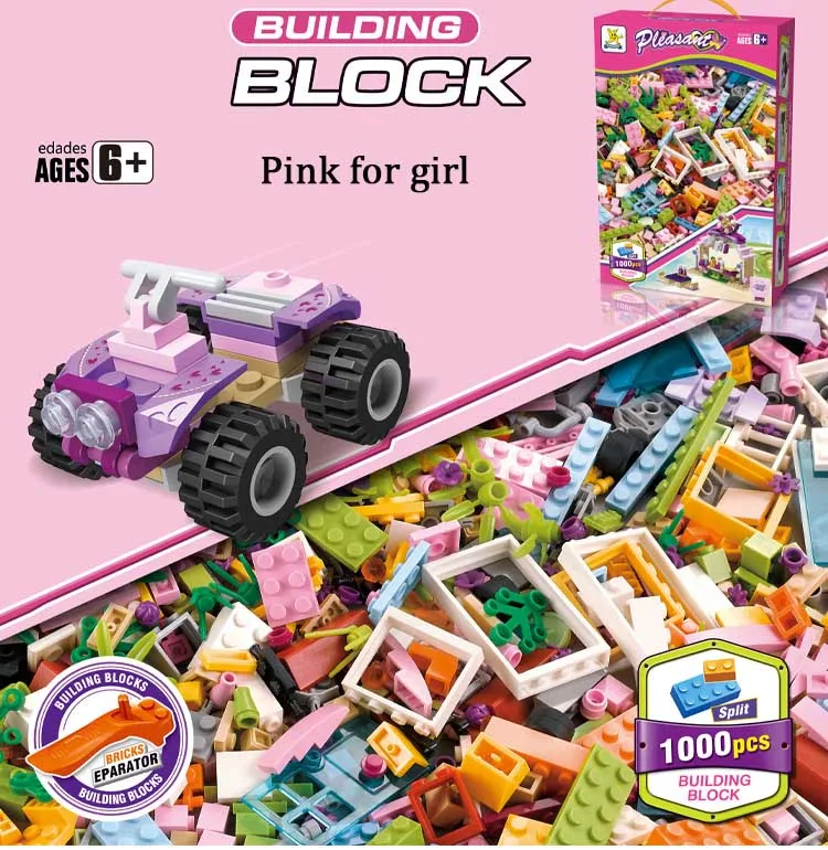 1000PCS NO BOX G 1000 штук DIY строительные блоки наборы город творческие кирпичи совместимые все бренды классические развивающие сборные игрушки для детей - Цвет: 1000PCS NO BOX G