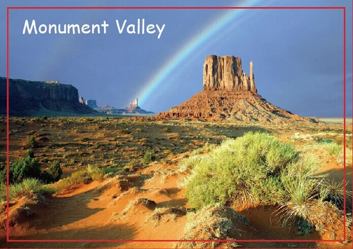 

USA Travel Magnets Gifts Rainbow Over Monument Valley Travel Refrigerator Magnets 20539 Rectangle 78*54*3mm