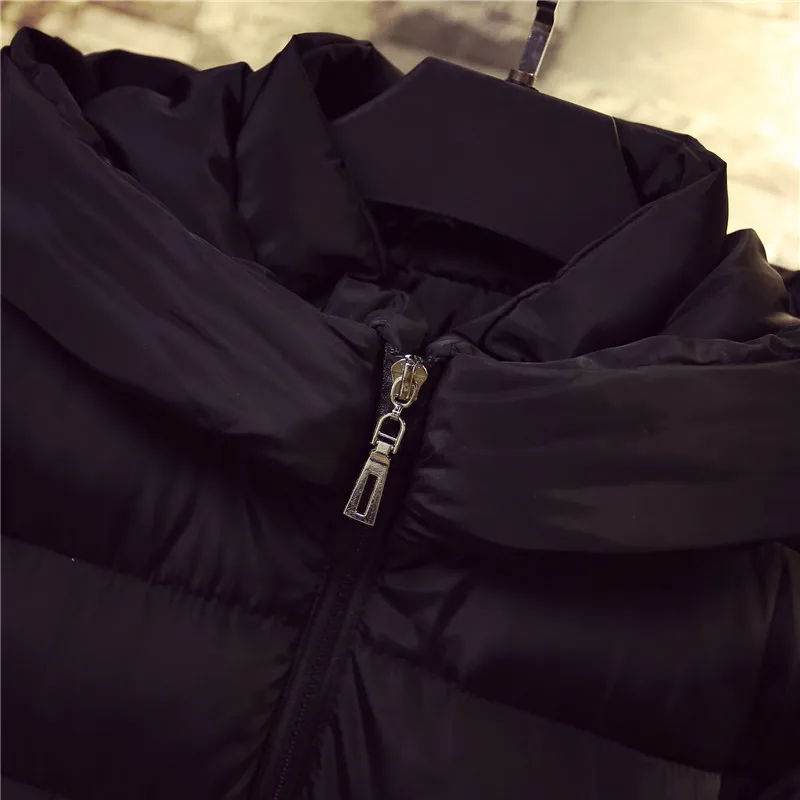 7 XL размера плюс зимняя куртка женская парка с длинным рукавом Повседневная с капюшоном теплая Толстая свободная длинная Парка черная верхняя одежда NQYL51