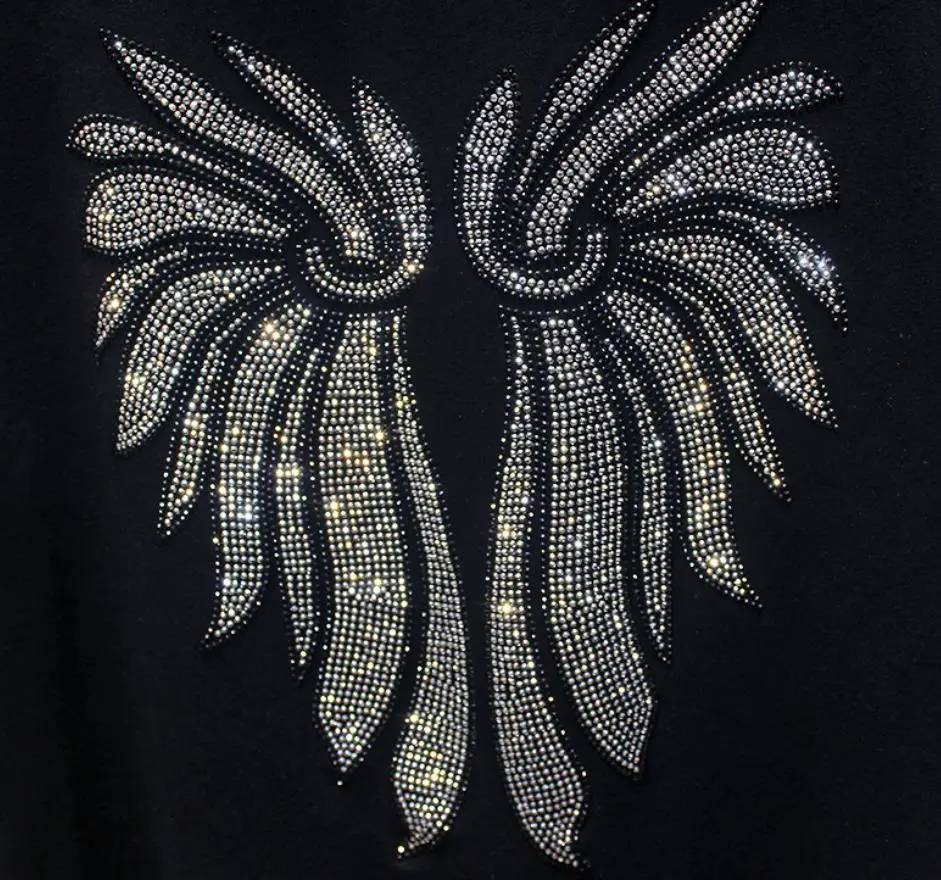 

Rhinestone short-sleeved t-shirt women Diamond 2020 summer new casual cotton loose top tees plus size 3XL