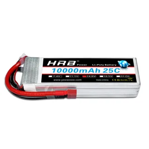 HRB RC LiPo аккумулятор 14,8 в 10000 мАч 25C Max 50C 4S для многовинтового квадрокоптера, самолета, лодки, автомобиля