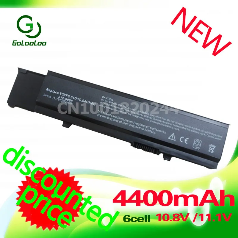 

Golooloo 4400 мАч 6 ячеек ноутбук Батарея для dell Vostro 3400 3500 3700 0txwrr 0TY3P4 312-0997 4JK6R 7FJ92